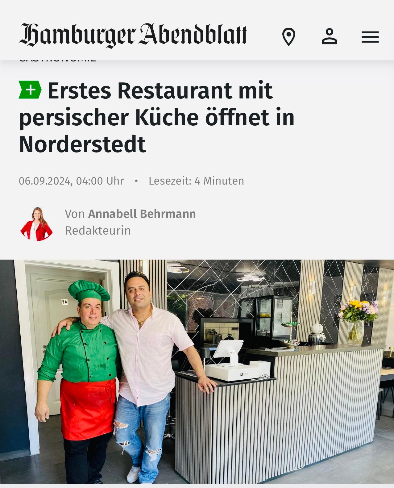 Ahmad im Zeytoon Persisches Restaurant Norderstedt